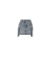John Richmond Mini Cargo Denim Skirt In Blu Chiaro