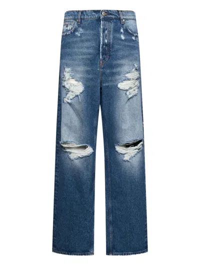 John Richmond Distressed Jeans In Blue