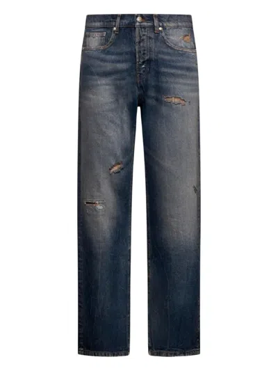 John Richmond Distressed Jeans In Blue