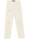 John Richmond Distressed Jeans In Neutrals