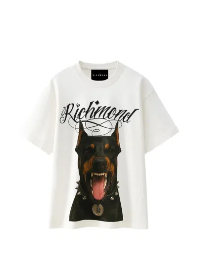 John Richmond Dog-print T-shirt In White