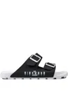 John Richmond Man Sandals Black Size 13 Textile Fibers In Black