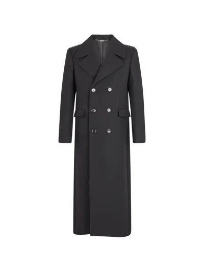 John Richmond Double-breasted Coat In 블랙