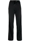 John Richmond Drawstring Straight-leg Trousers In Black
