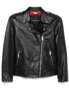 John Richmond Embossed Biker Jacket In Black