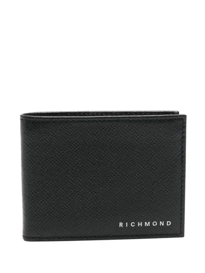 JOHN RICHMOND EMBOSSED-LEATHER WALLET