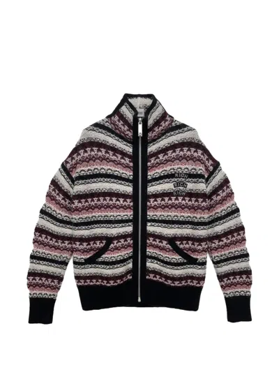 John Richmond Fair Isle Zip-up Sweater In Multi