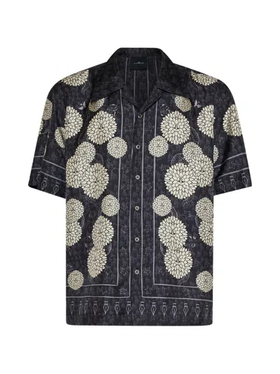 John Richmond Floral-print Shirt In Black