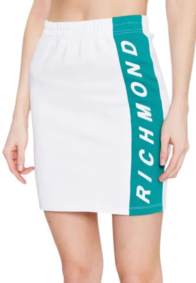 John Richmond Gibbis Fleece Skirt In Bianco