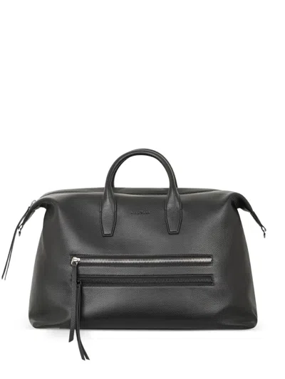 John Richmond Grained-leather Holdall Bag In Black