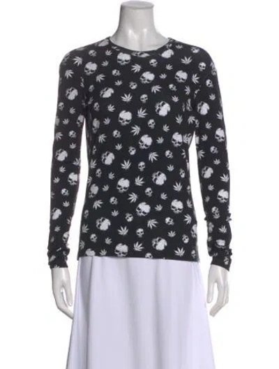 Pre-owned John Richmond Graphic Print Crew Neck Top W/ Tags In Multi