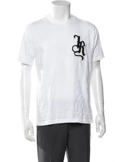 Pre-owned John Richmond Graphic Print Crew Neck T-shirt In White