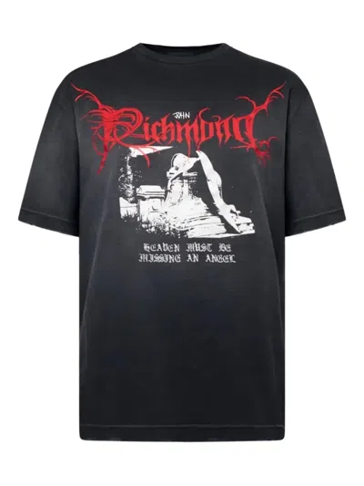 John Richmond Graphic-print T-shirt In Black