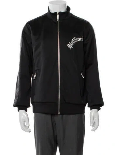 Pre-owned John Richmond Graphic Print Windbreaker In Black