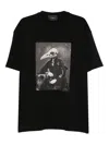 John Richmond Graphically Styled Black Crew Neck T-shirt In Black