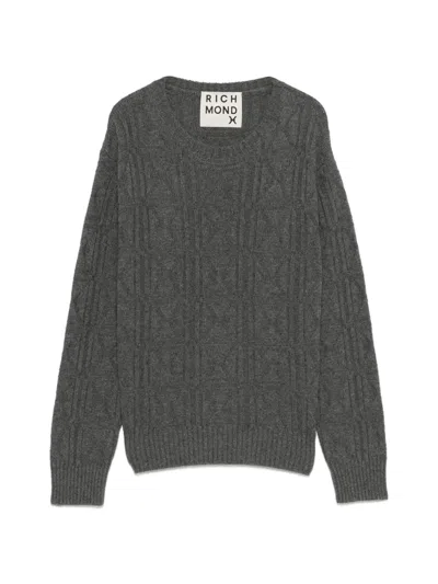 John Richmond Grey Sweater In Gray