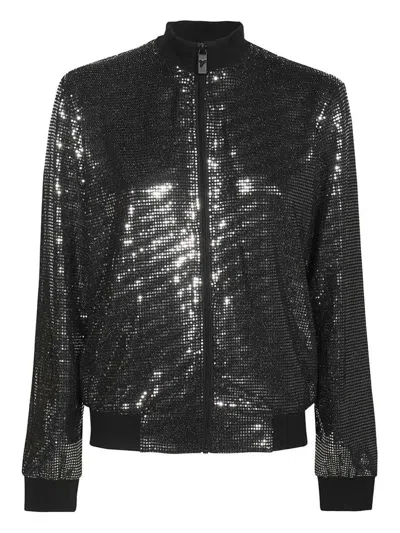 JOHN RICHMOND HIGH-SHINE BOMBER JACKET