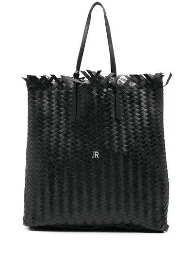 John Richmond Interwoven-design Tote Bag In Black