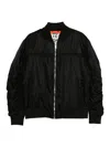 John Richmond Bomber Jacket With Ruched Detailing In Black