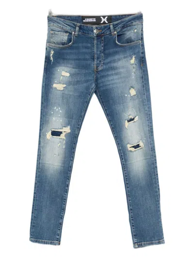 John Richmond Distressed Jeans In Blue