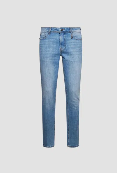 John Richmond Jeans Slim Fit Man Denim Light In Blue
