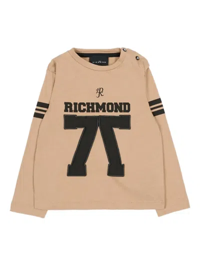 John Richmond Junior Babies' Appliquéd Long-sleeve T-shirt In Neutral