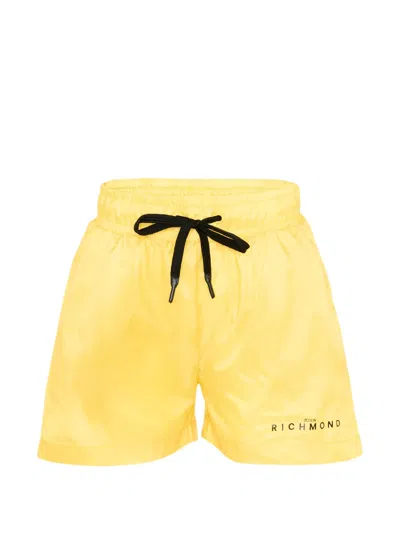 John Richmond Junior Kids' Boxer Swim Shorts In Yellow