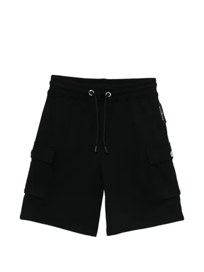 John Richmond Junior Kids' Cargo Pocket Shorts In Black