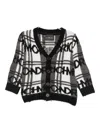 John Richmond Junior Checked Button-up Cardigan In Black