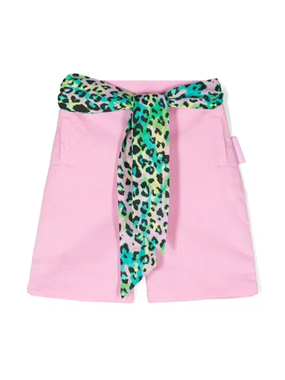 John Richmond Junior Babies' Cotton Straight-leg Chinos In Pink