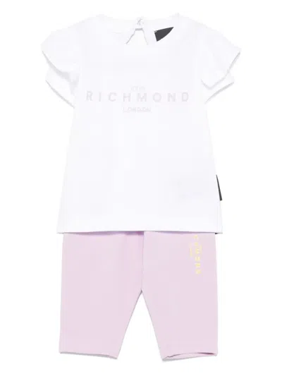 John Richmond Junior Babies' Cotton Trouser Set In Purple