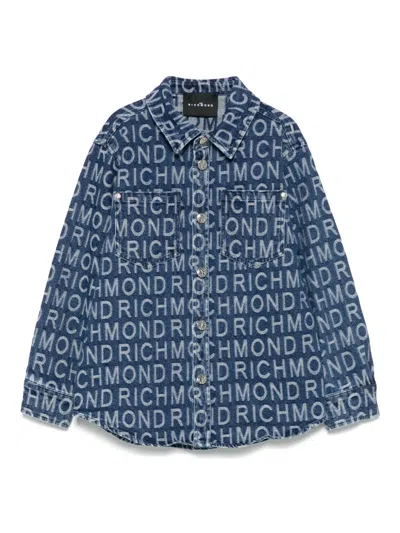 John Richmond Junior Kids' Denim Shirt In Blue