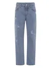 John Richmond Junior Distressed-effect Jeans In Blue