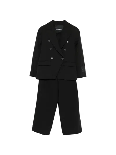 John Richmond Junior Kids' Double-breasted Suit In Black