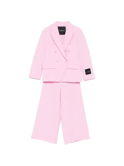 John Richmond Junior Kids' Double-breasted Suit In Pink