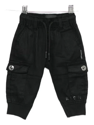 John Richmond Junior Babies' Elasticated-waist Cargo Pants In Black