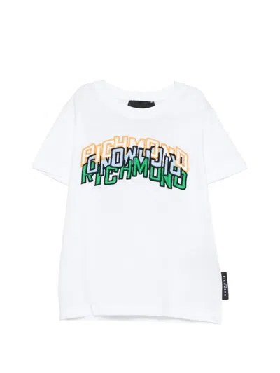 John Richmond Junior Kids' Embroidered T-shirt In White
