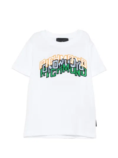 John Richmond Junior Kids' Embroidered T-shirt In White