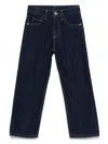 John Richmond Junior Five-pockets Logo Cotton Jeans In Blue