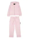 John Richmond Junior Hooded Drawstring Tracksuit In Pink