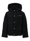 John Richmond Junior Hooded Puffer Jacket In Black