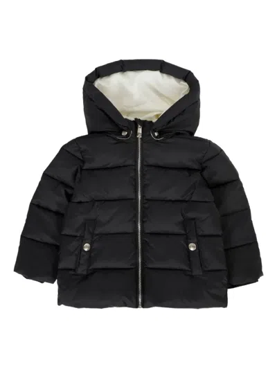 John Richmond Junior Babies' Hooded Quilted Jacket In Black