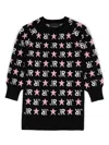 John Richmond Junior Intarsia-logo Dress In Black