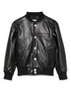John Richmond Junior Leather Jacket In Black