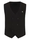John Richmond Junior Logo-appliqué Waistcoat In Black