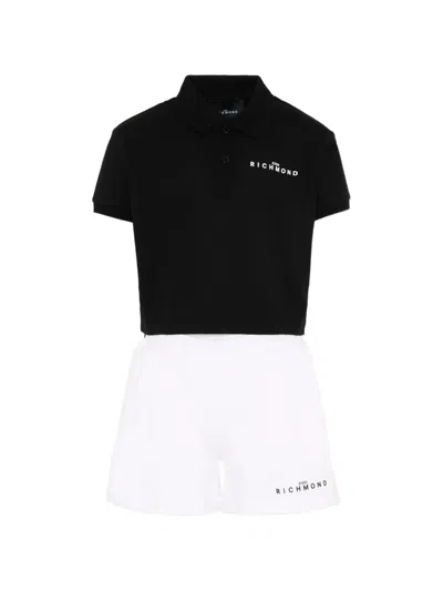 John Richmond Junior Kids' Logo-detail Set In Black