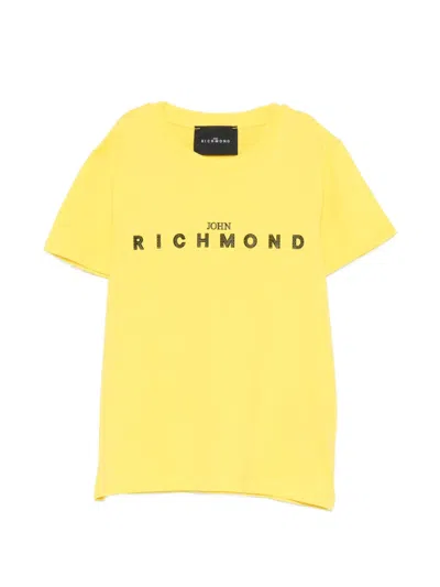 John Richmond Junior Kids' Logo-detail T-shirt In Yellow
