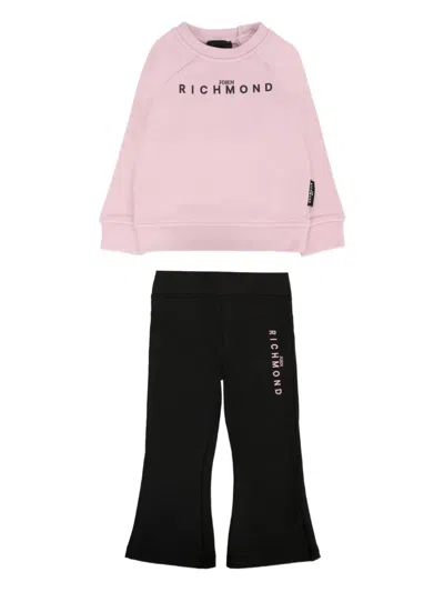 John Richmond Junior Babies' Logo-detail Tracksuit Set In Black