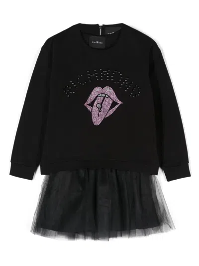 John Richmond Junior Kids' Logo-embellished Dress In Black