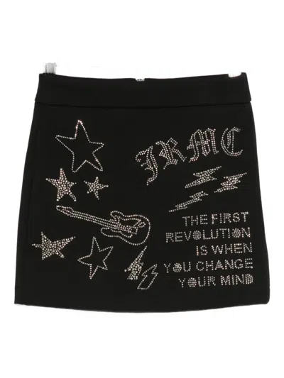 John Richmond Junior Logo-embellished Skirt In Black